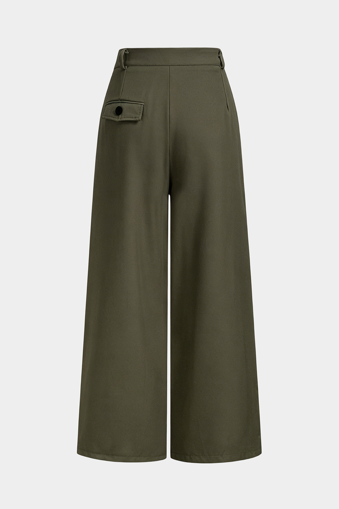 Striped Double Waistband Wide Leg Pants
