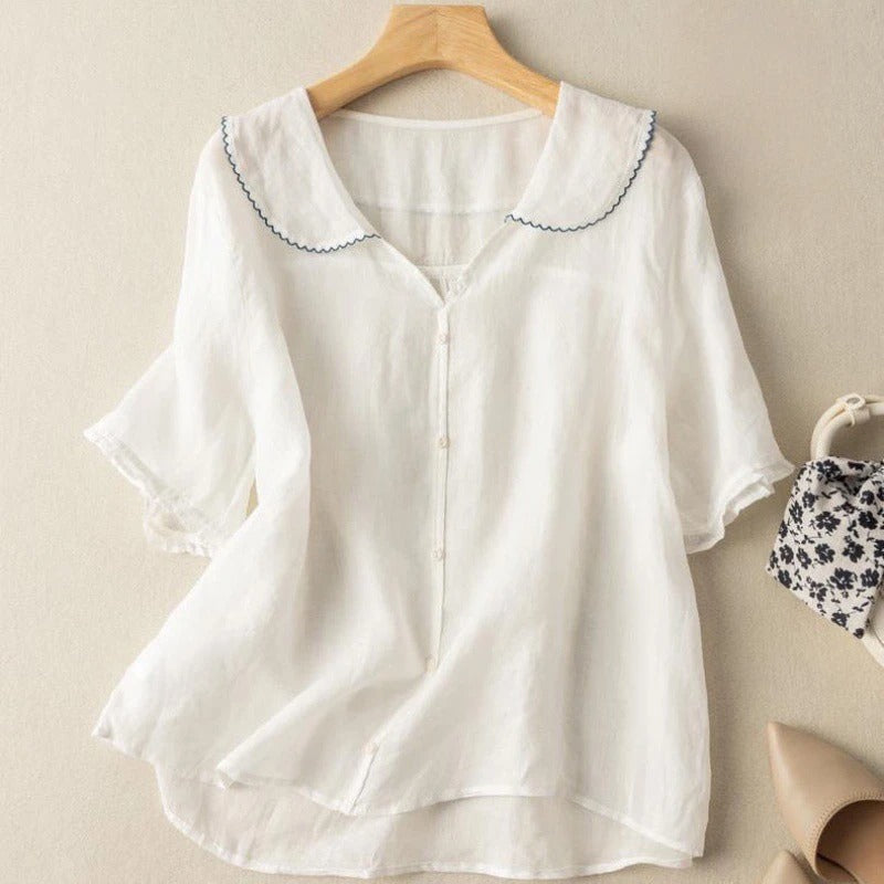 Kristy | Vintage Blouse with Button Detail