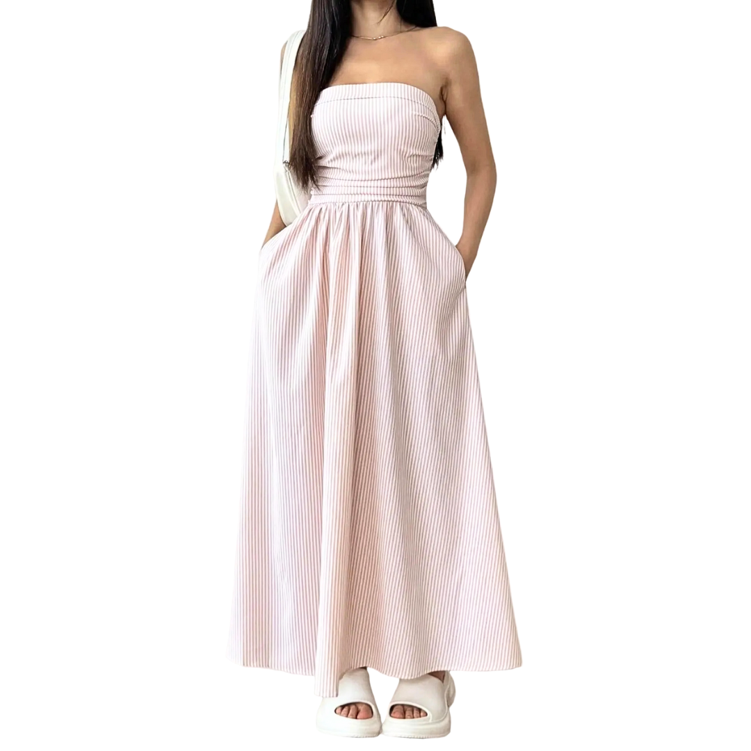 EARMA™ - Women’s Striped Tube Dress Casual Sleeveless Summer Dress