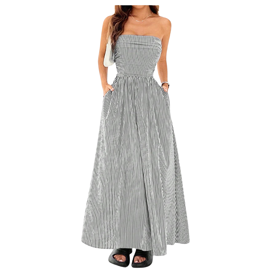 EARMA™ - Women’s Striped Tube Dress Casual Sleeveless Summer Dress