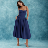 TRENTA™ - Chic Spaghetti Strap Bodycon Midi Dress