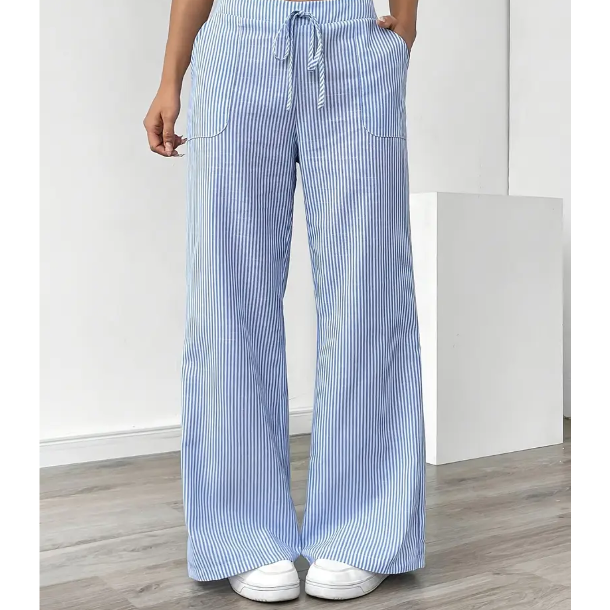 Amber | Striped Pant With Pockets
