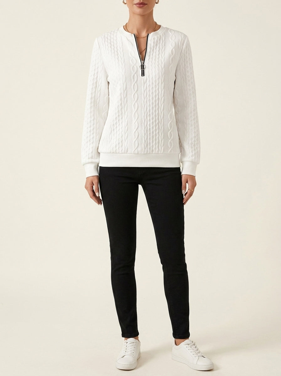 Zoé™ | Modern Zip-Up Sweater