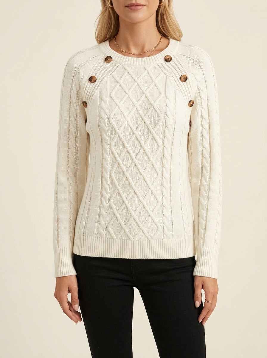 Betsy™ | Button-Detail Cable Jumper