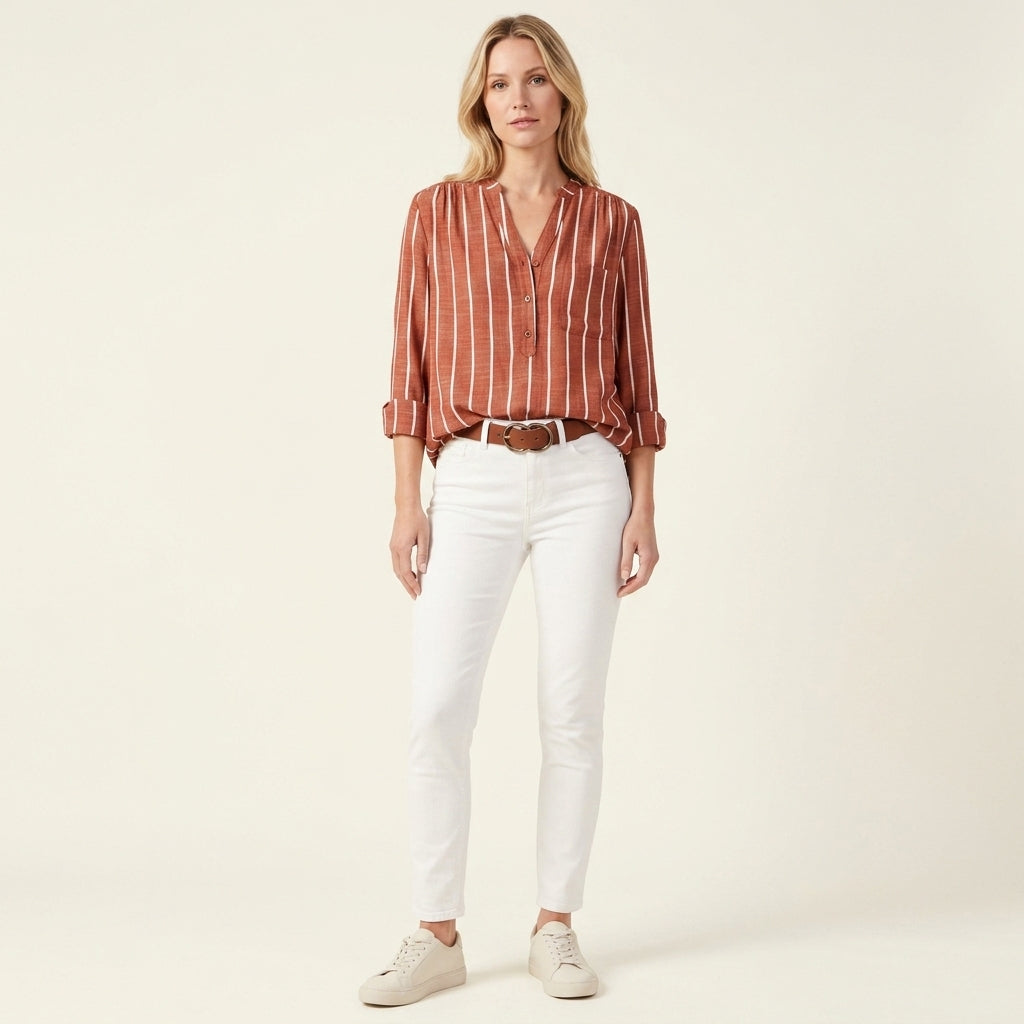 Candice | Striped Casual Blouse
