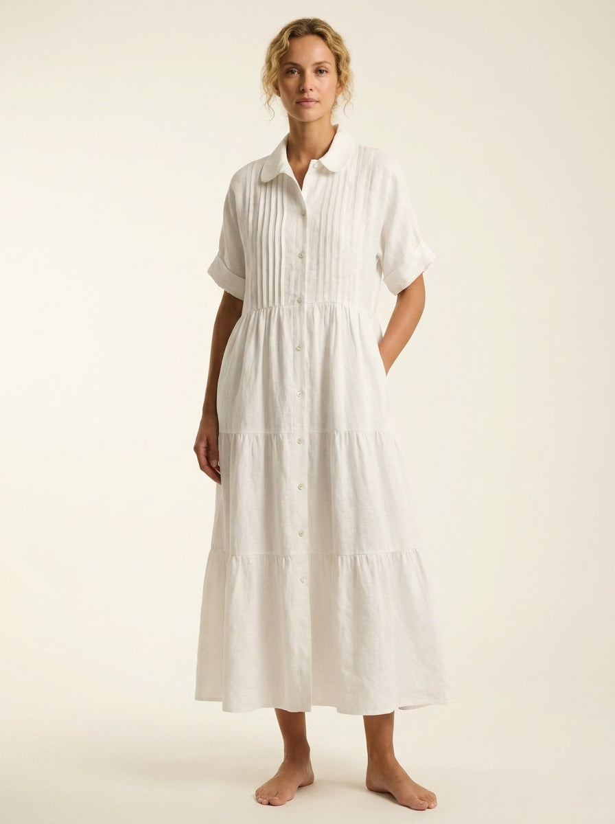 Lysandra™ | Flowing Summer Shirt Dress