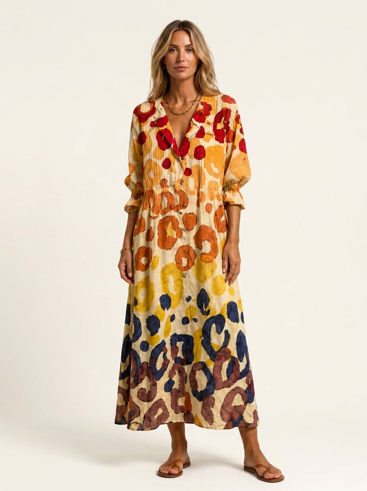 Xenia | Relaxed Printed Shirt Dress