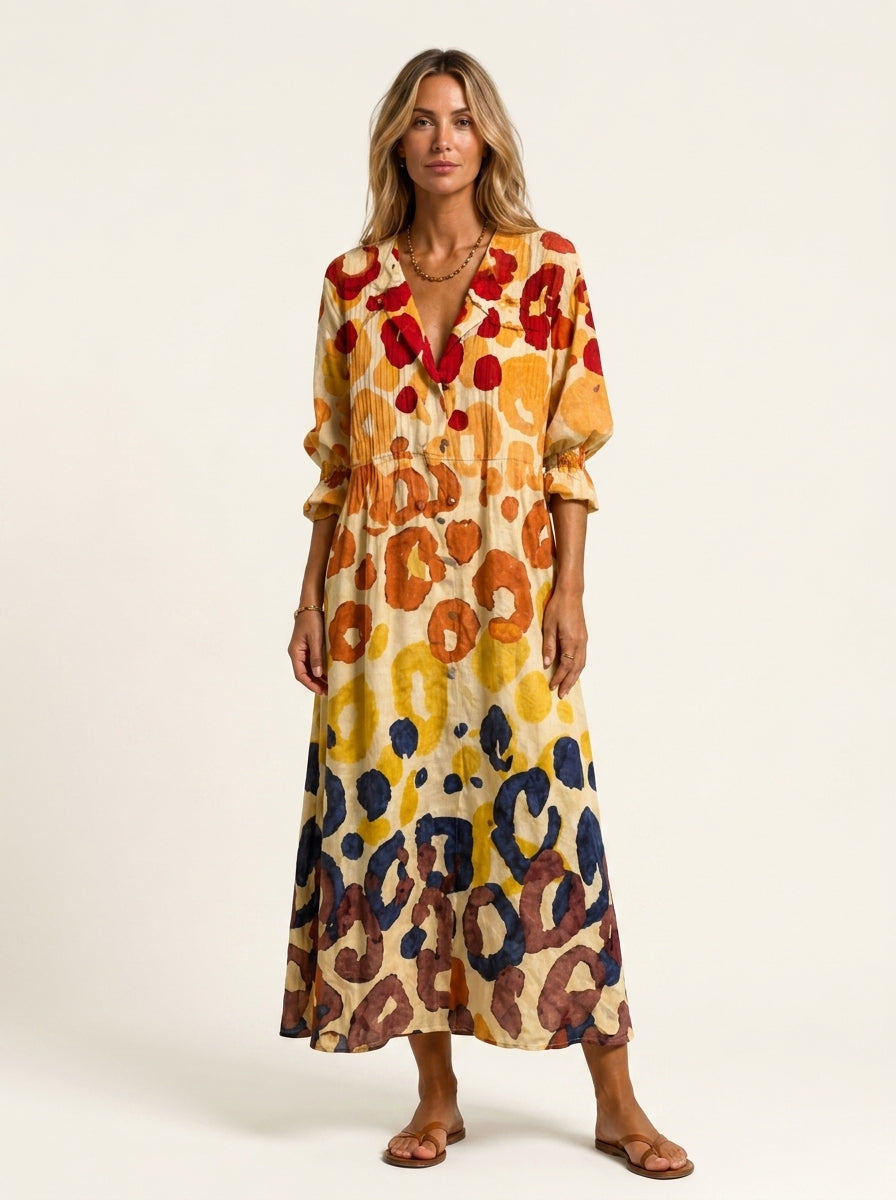 Xenia | Relaxed Printed Shirt Dress