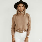 Genevieve Laurent | Elegant Turtleneck Knit Sweater For Women