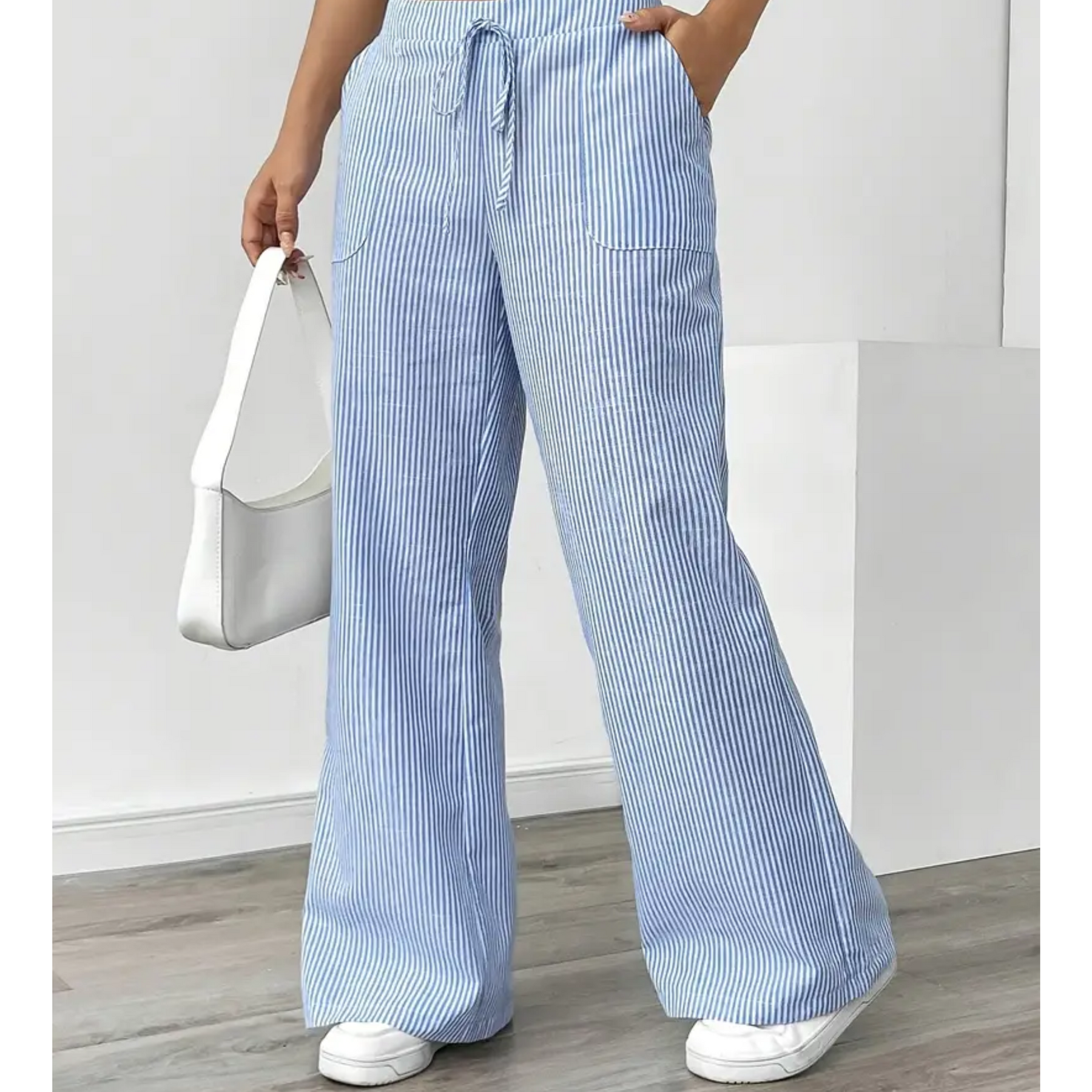 Amber | Striped Pant With Pockets