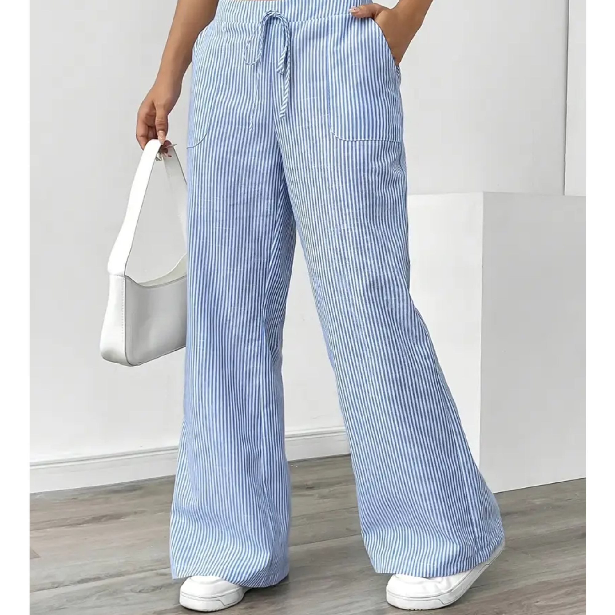 Amber | Striped Pant With Pockets