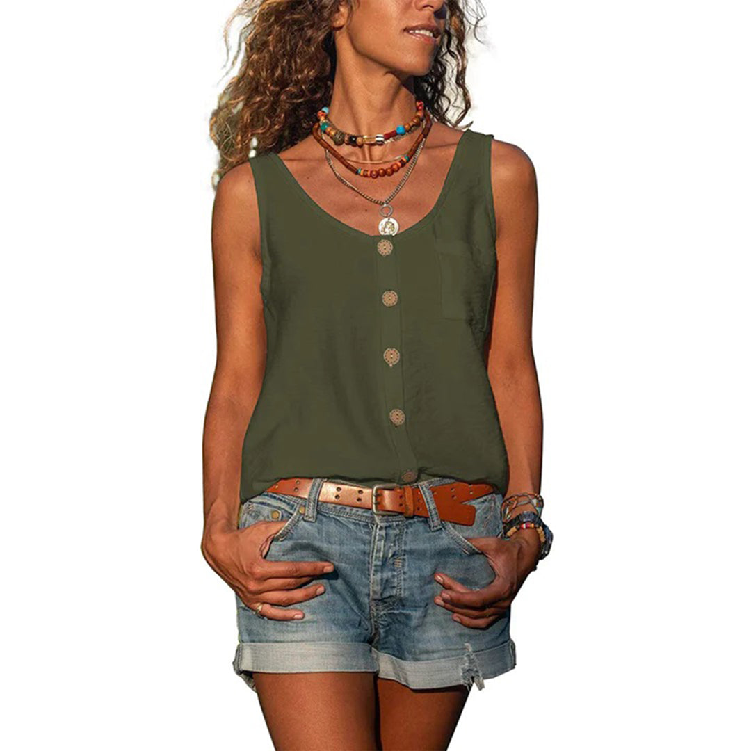 Gwen | Casual Sleeveless Top with Loose Fit
