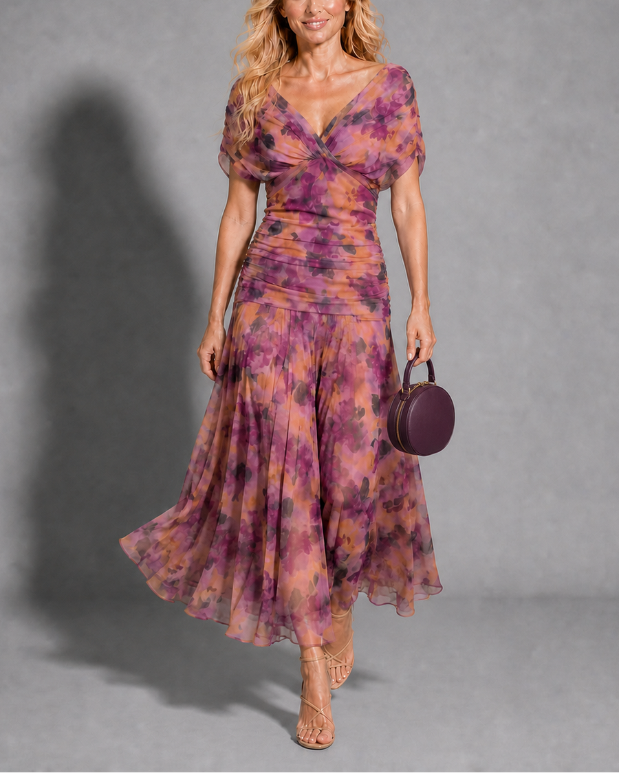 Calen | Off Shoulder Flow Midi Dress