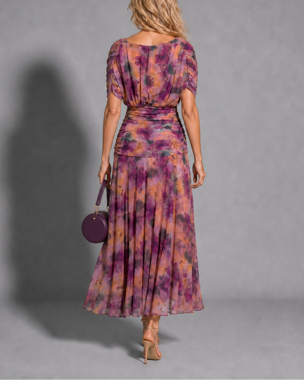 Calen | Off Shoulder Flow Midi Dress