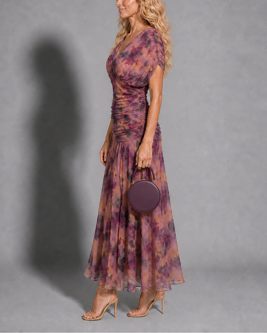 Calen | Off Shoulder Flow Midi Dress