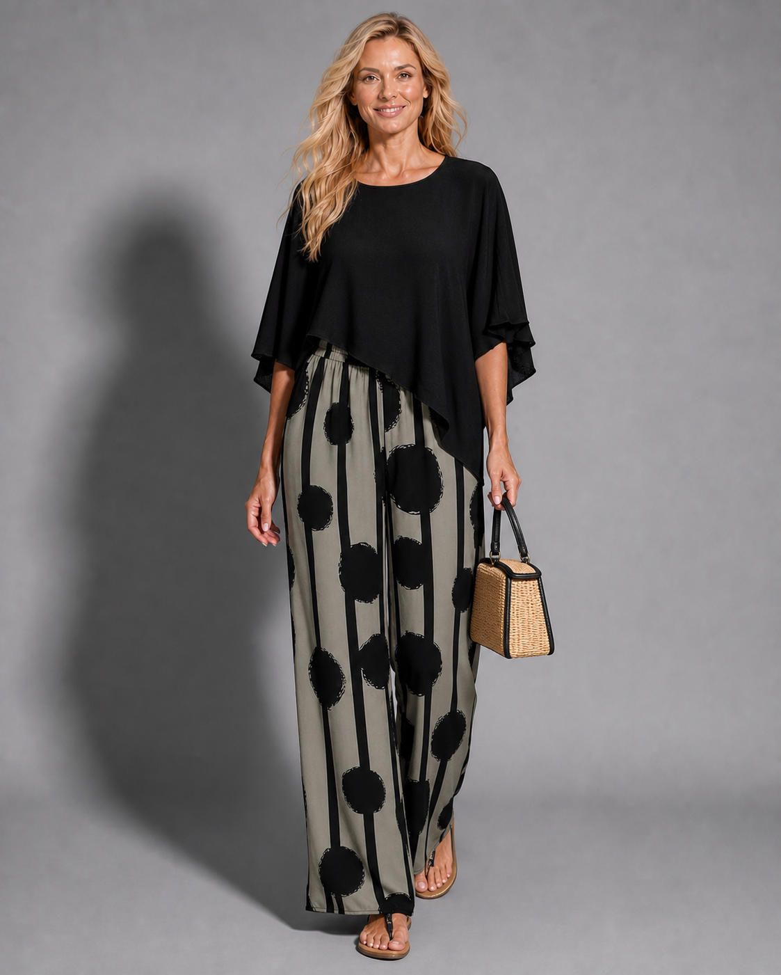 Kalliope -  Comfortable Elastic Waist Two-Piece Set