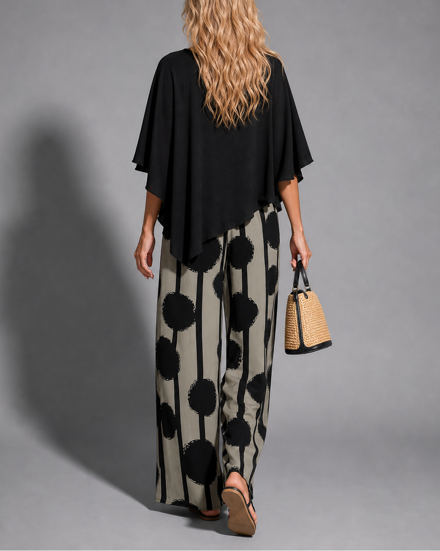Kalliope -  Comfortable Elastic Waist Two-Piece Set