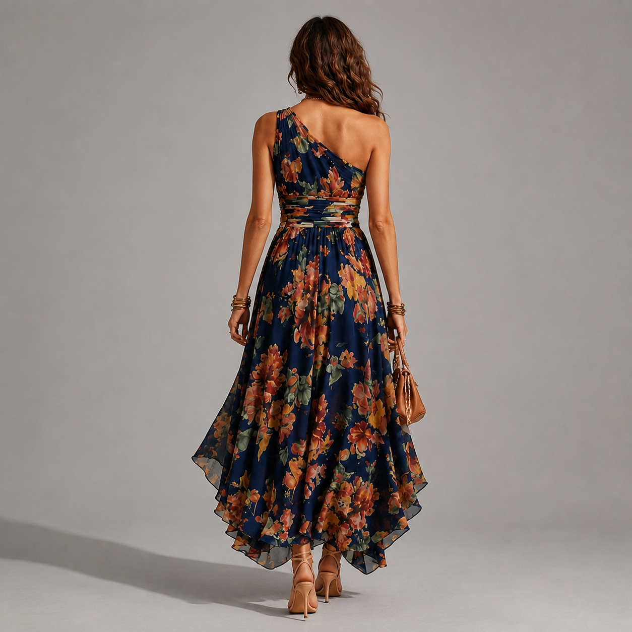 Celeste | One-Shoulder Floral Maxi