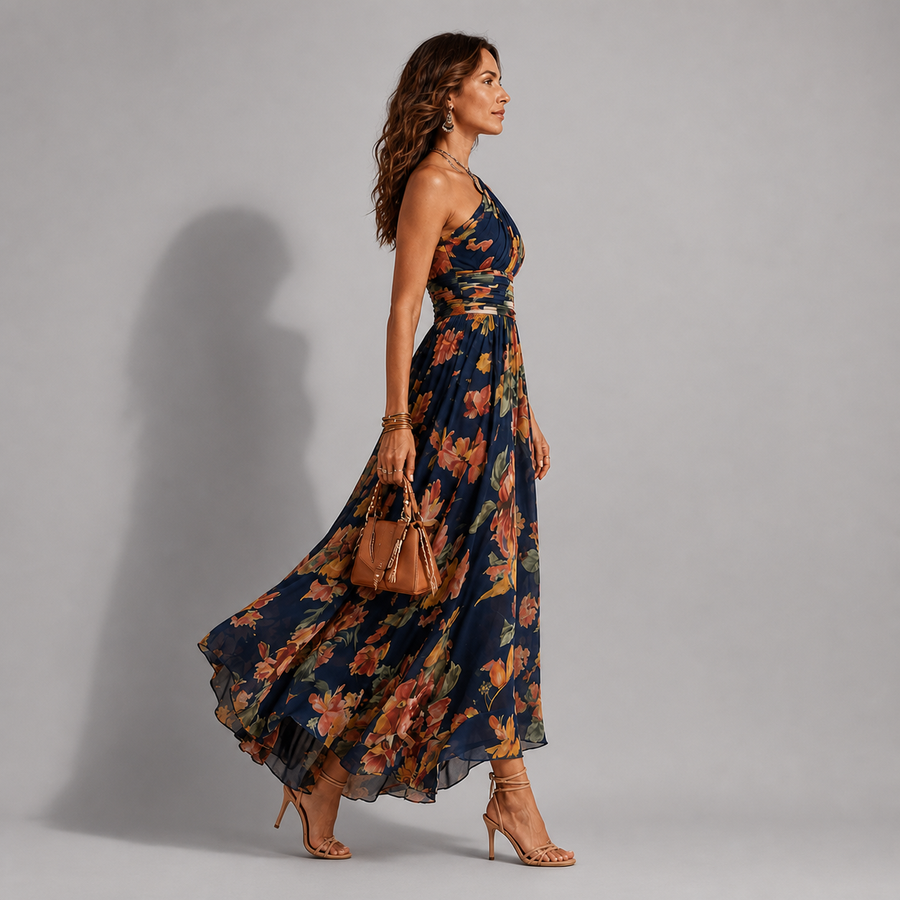 Celeste | One-Shoulder Floral Maxi