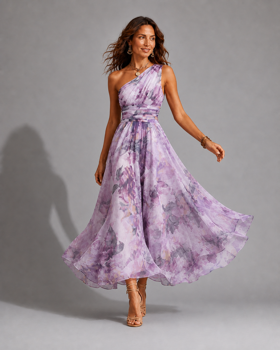 Celeste | One-Shoulder Floral Maxi