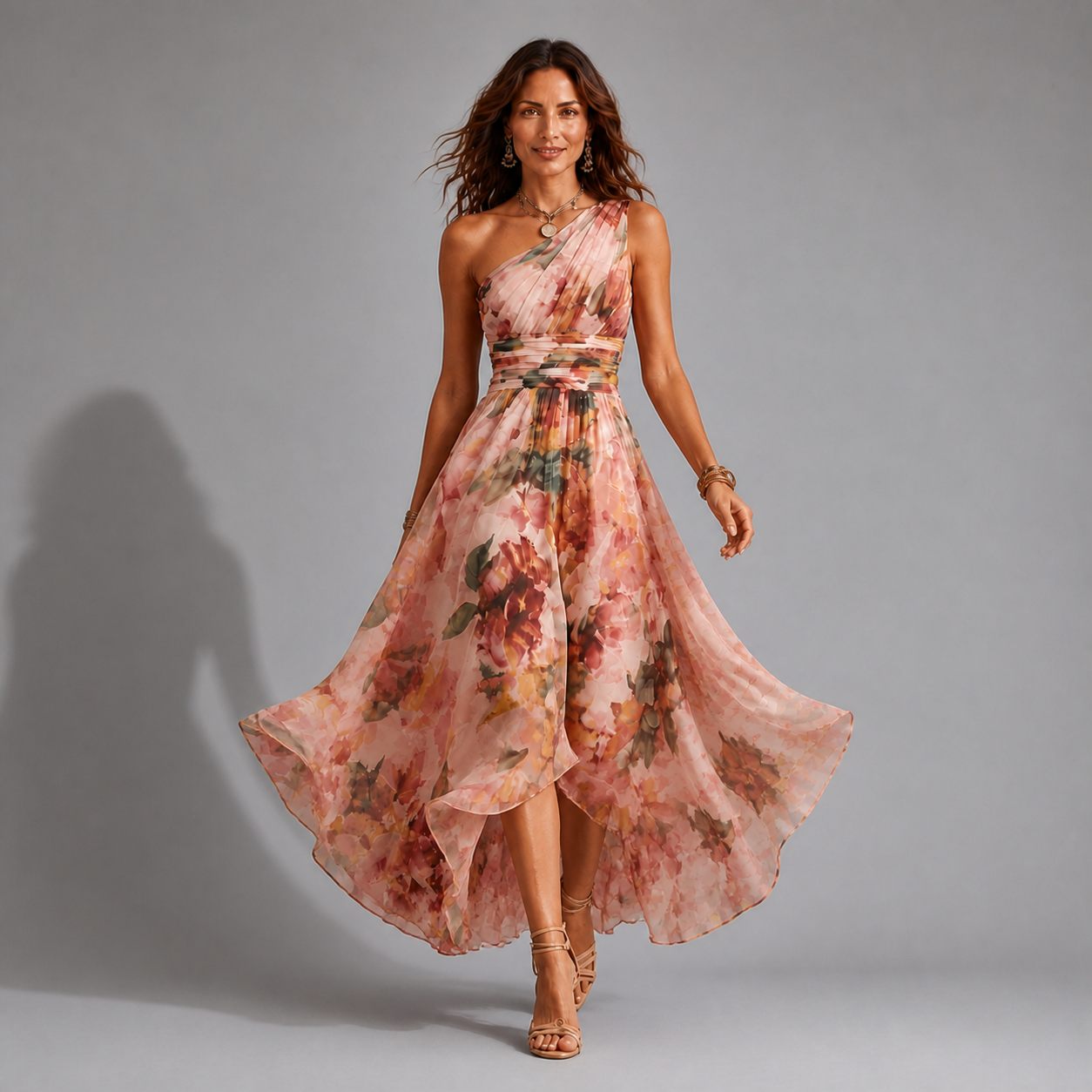Celeste | One-Shoulder Floral Maxi
