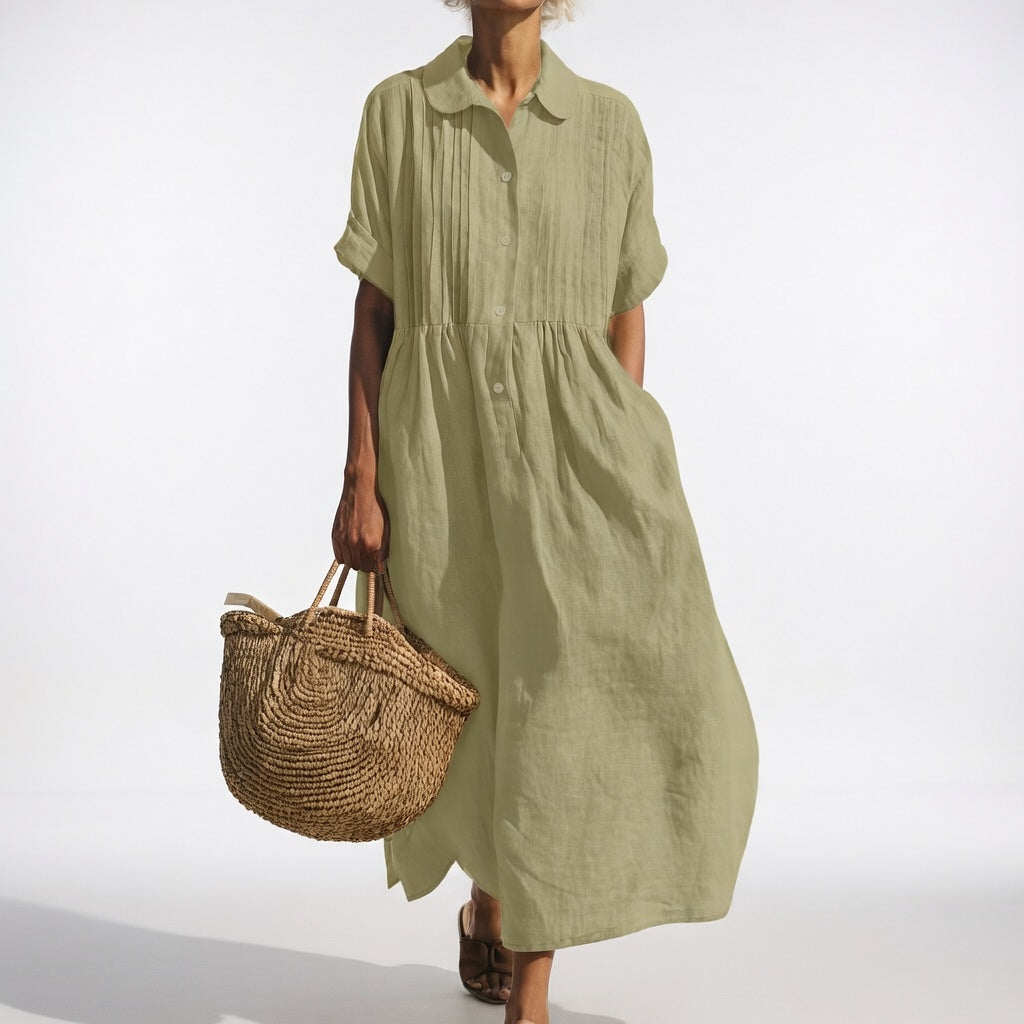 Lysandra™ | Flowing Summer Shirt Dress