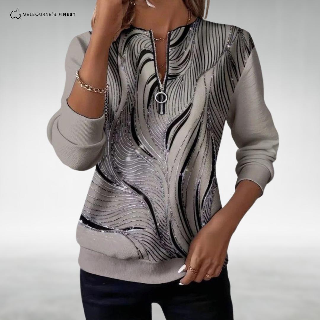 Genna™ Everyday Zip-Neck Jumper