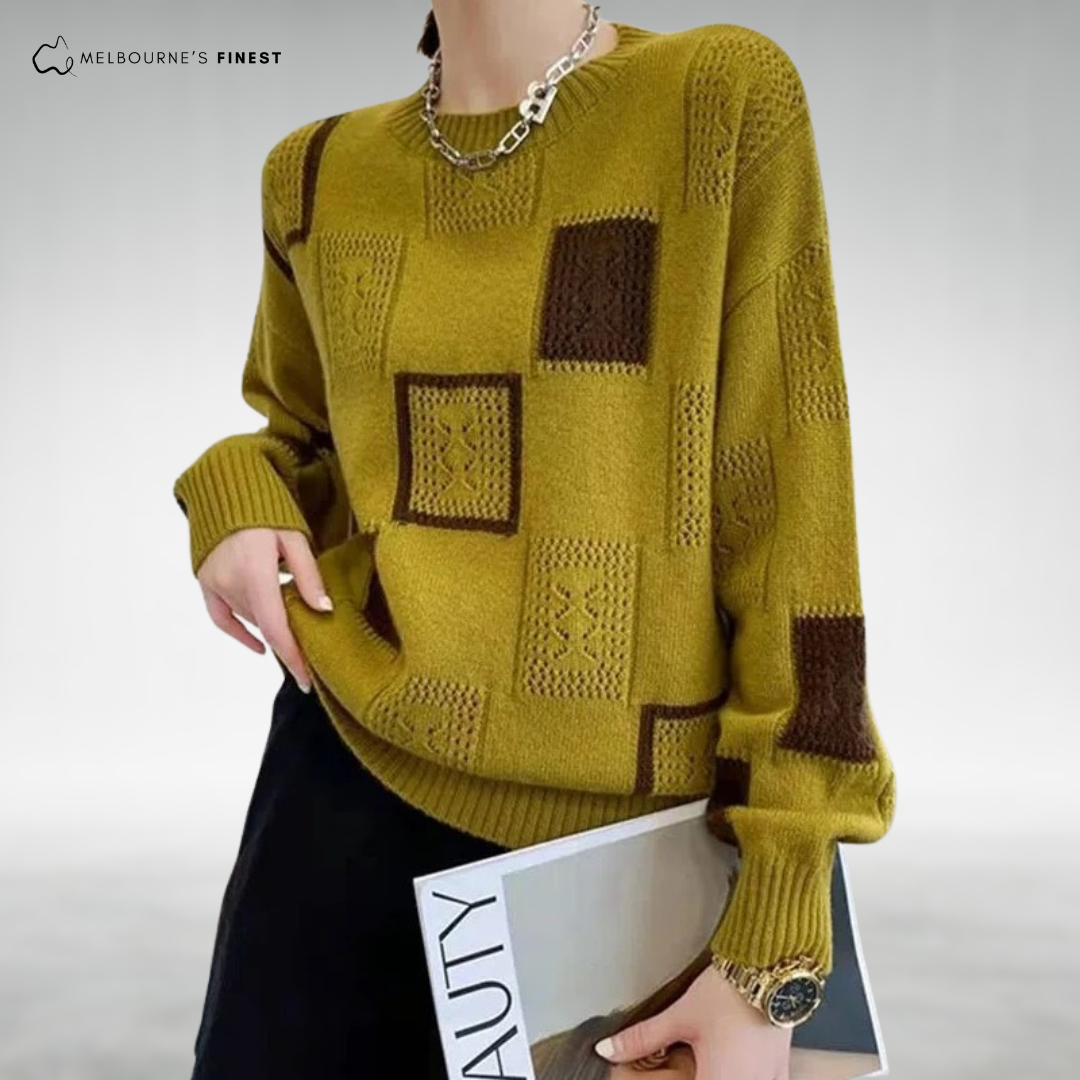 Freyda™ Chic Patterned Knit Jumper