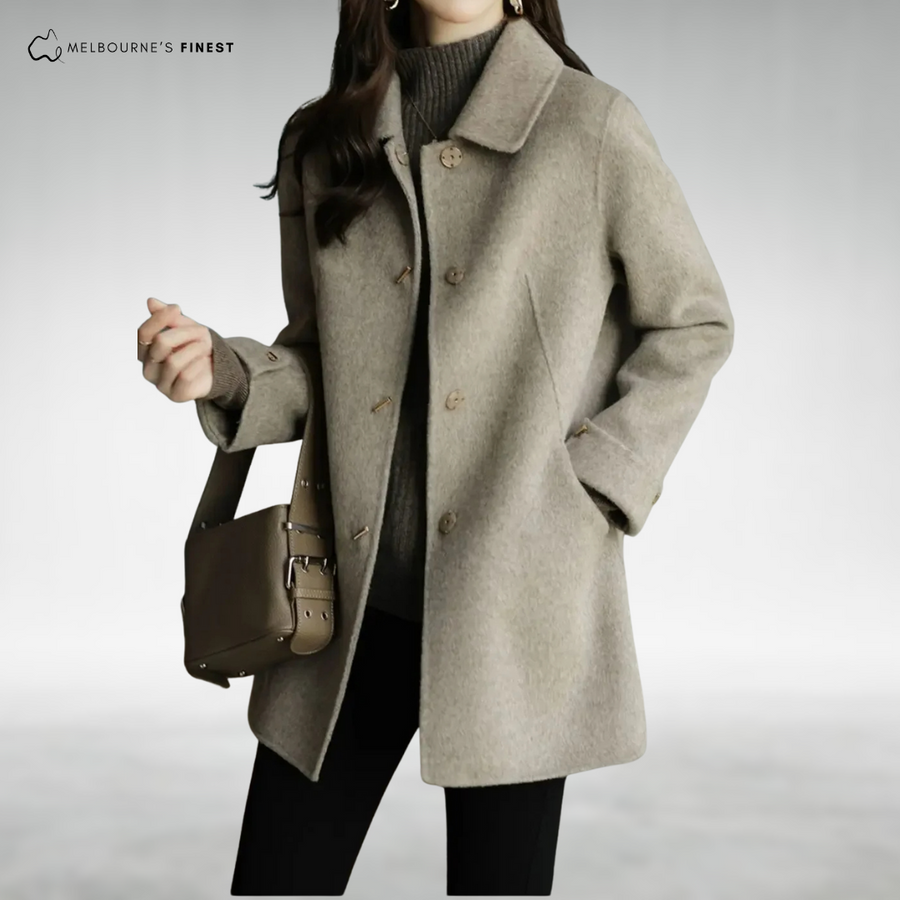 Elise™ Elegant Wool-Blend Coat