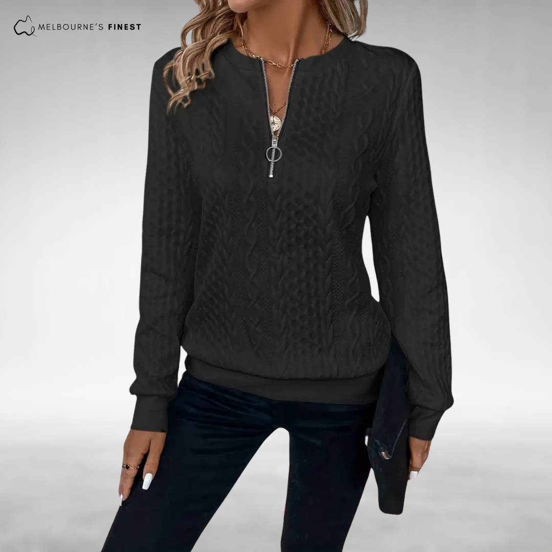 Chloe™ Textured Zip Jumper