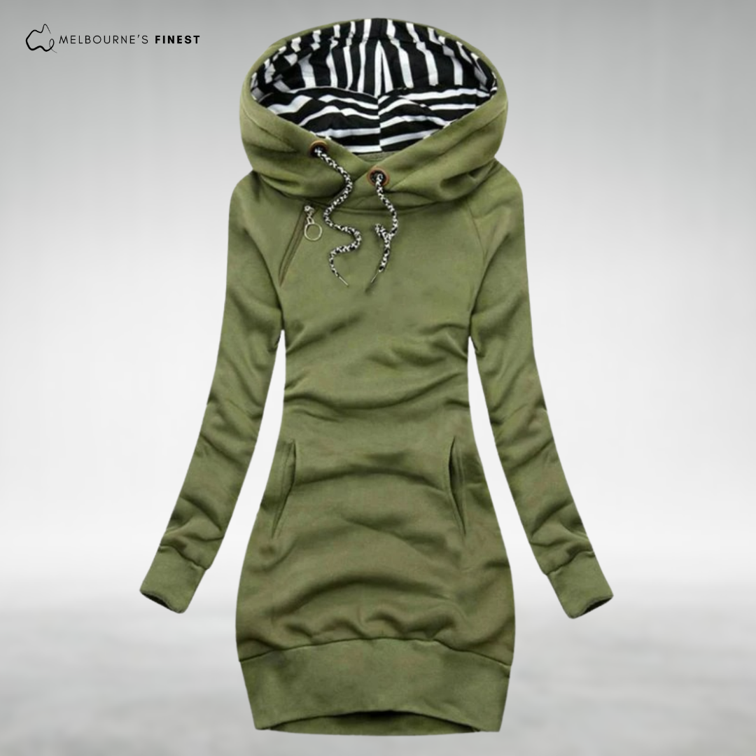 Ceri™ Cosy Hooded Jumper Dress