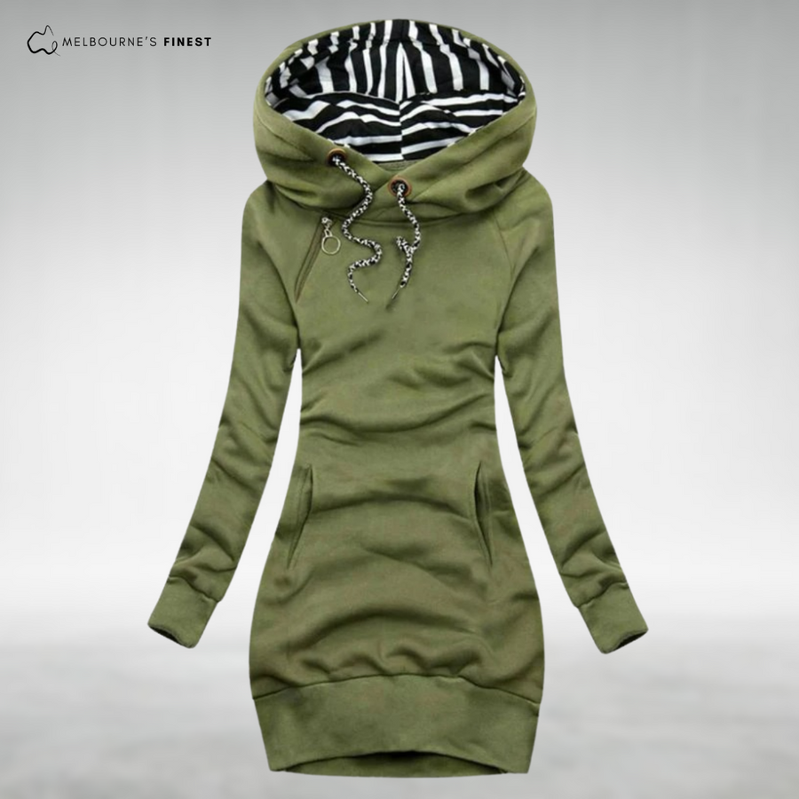 Ceri™ Cosy Hooded Jumper Dress