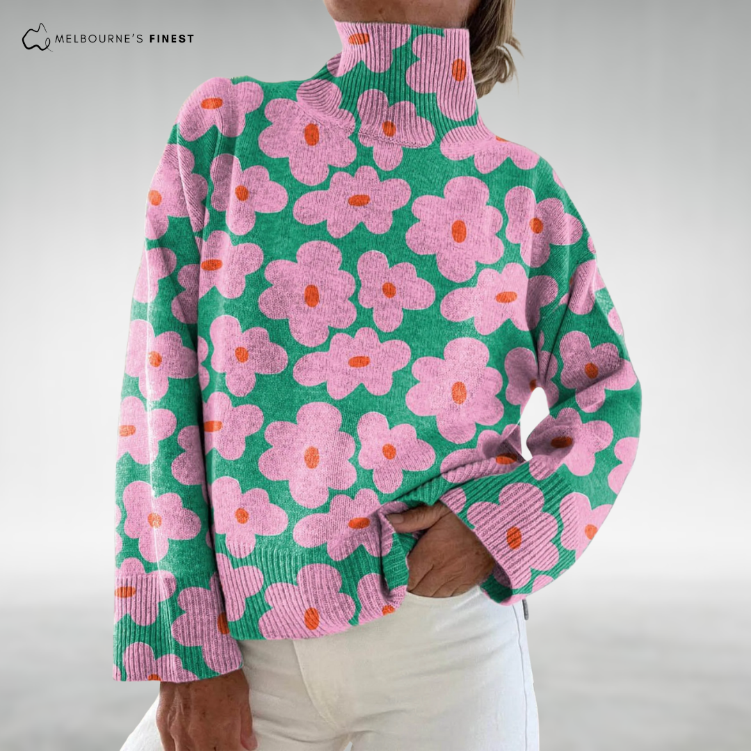 Libel™ Cozy Floral Knit Sweater