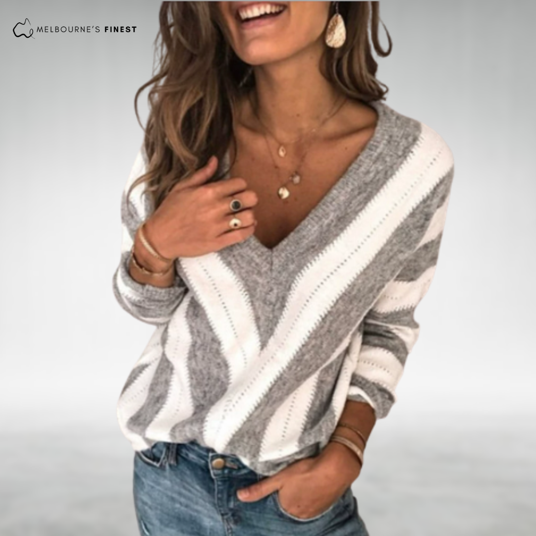Misty™ Stylish V-Neck Women's Sweater