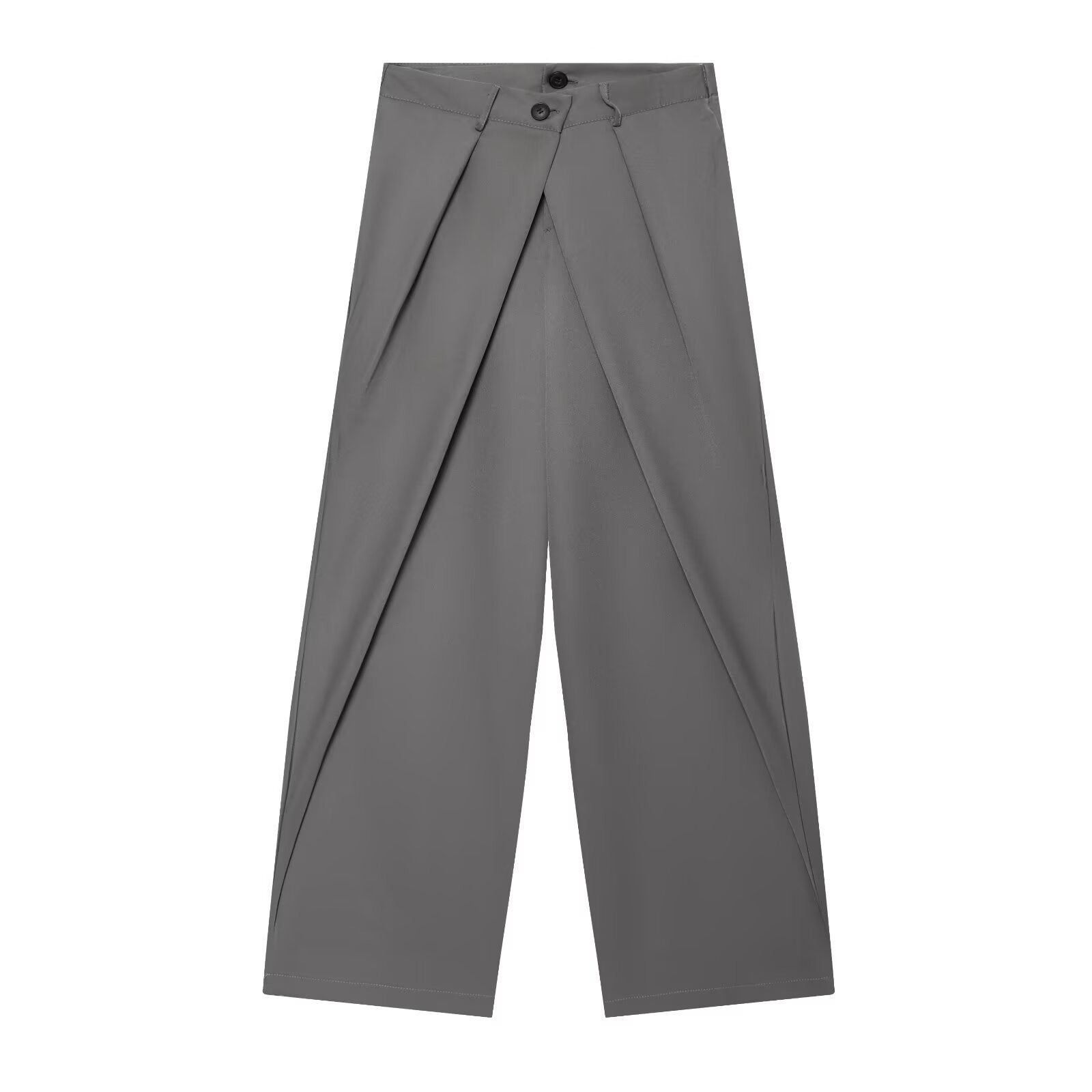 Striped Double Waistband Wide Leg Pants