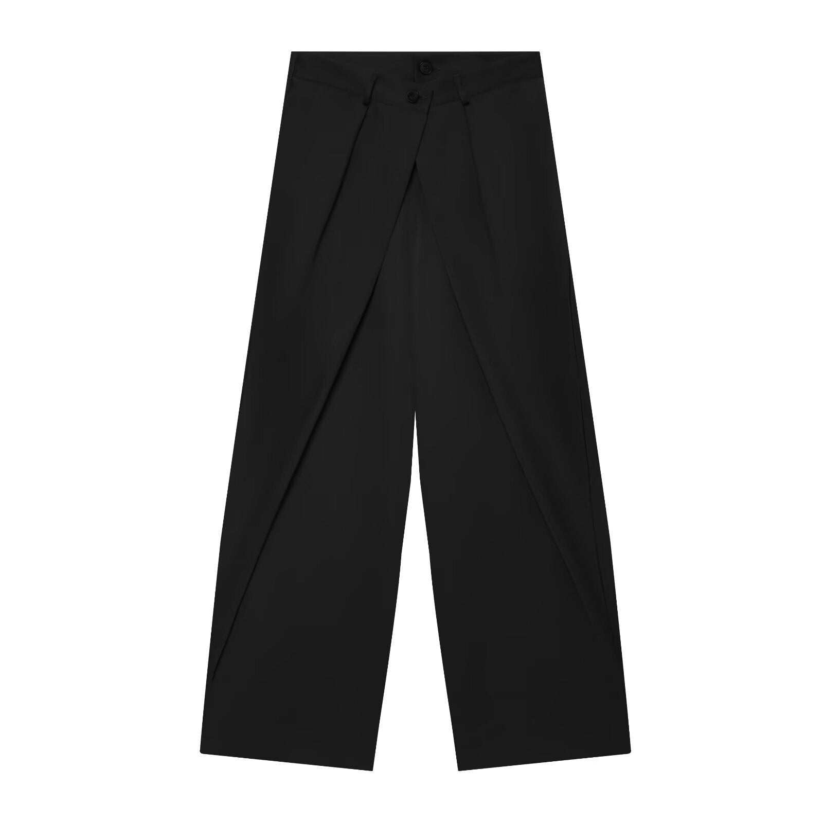 Striped Double Waistband Wide Leg Pants