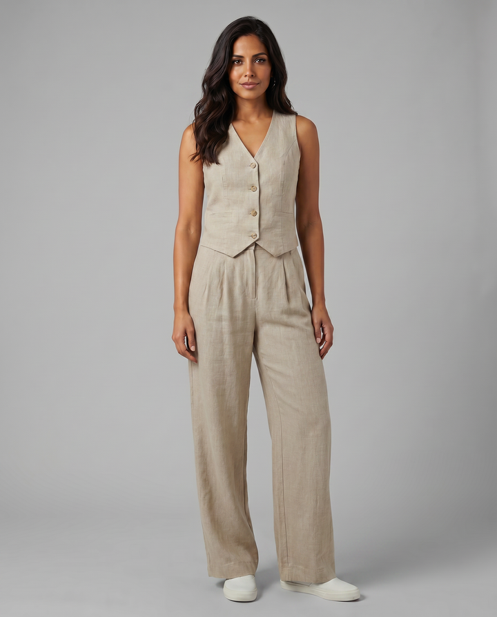 Valentina Moreau | Tailored Linen Co-Ord Set For Women