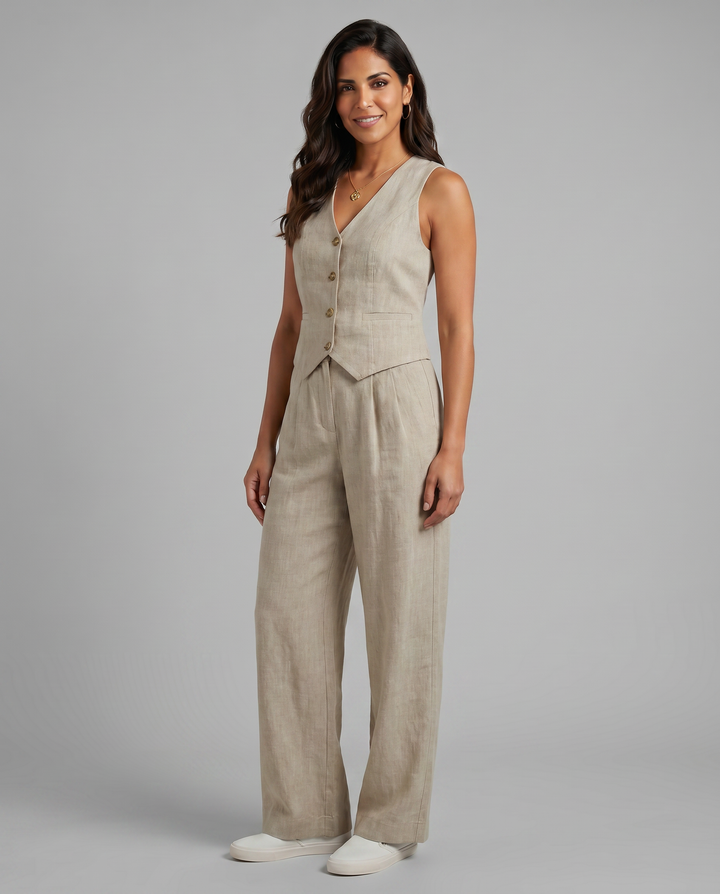 Valentina Moreau | Tailored Linen Co-Ord Set For Women