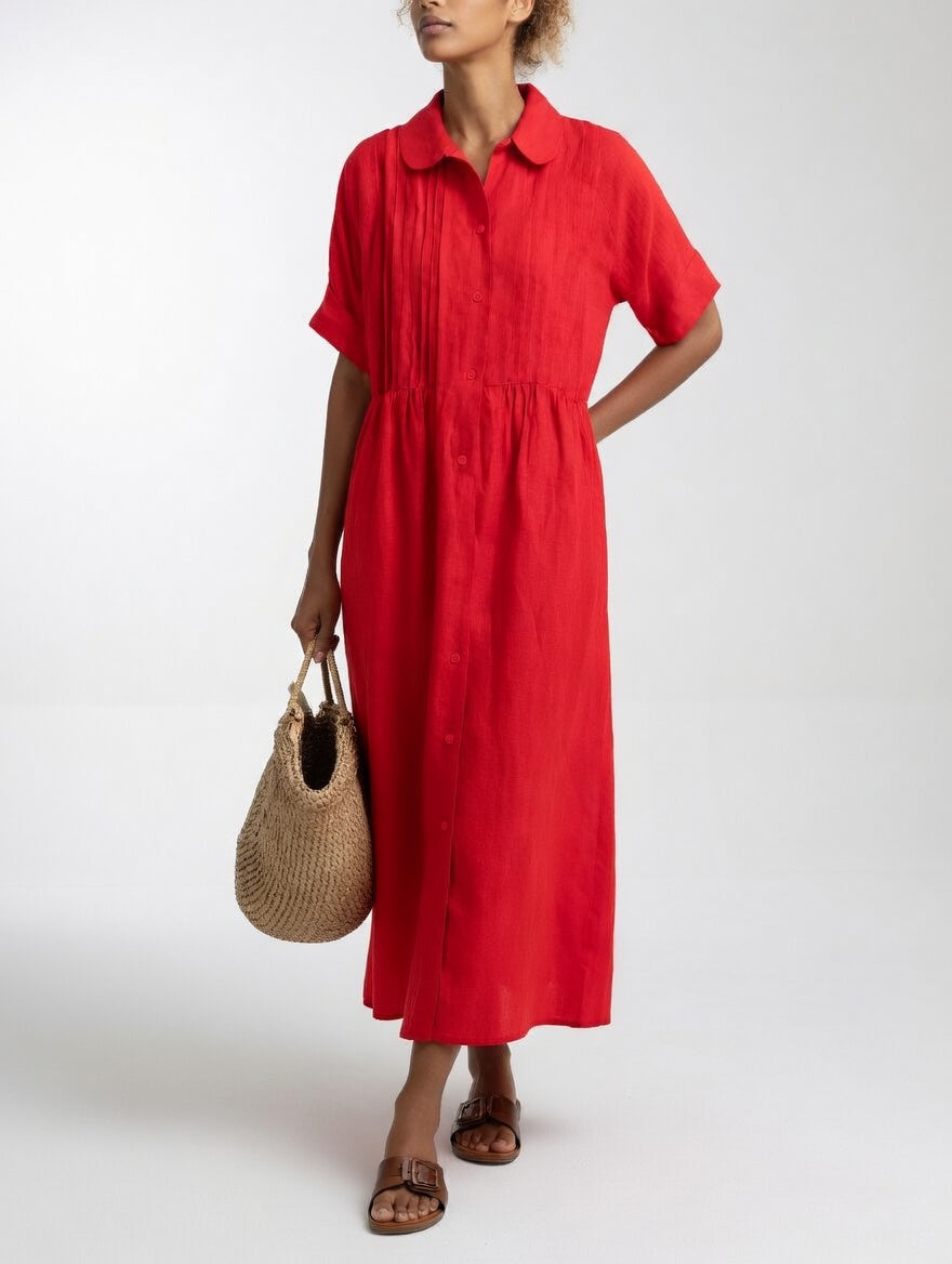 Lysandra™ | Flowing Summer Shirt Dress