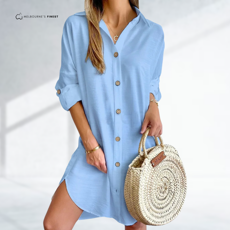 Erika™ Elegant Shirt Dress