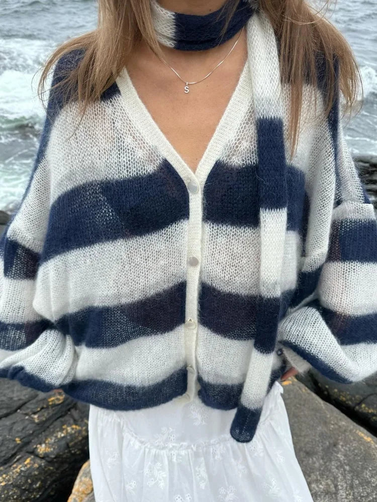 Jana - Cardigan &amp; Scarf Set for Effortless Elegance