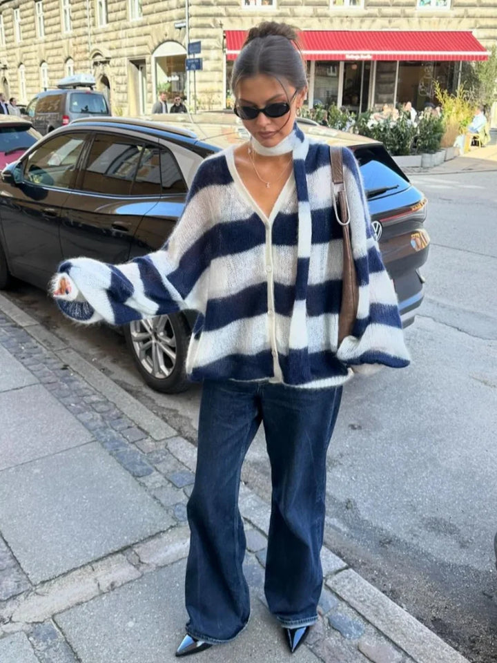 Jana - Cardigan &amp; Scarf Set for Effortless Elegance