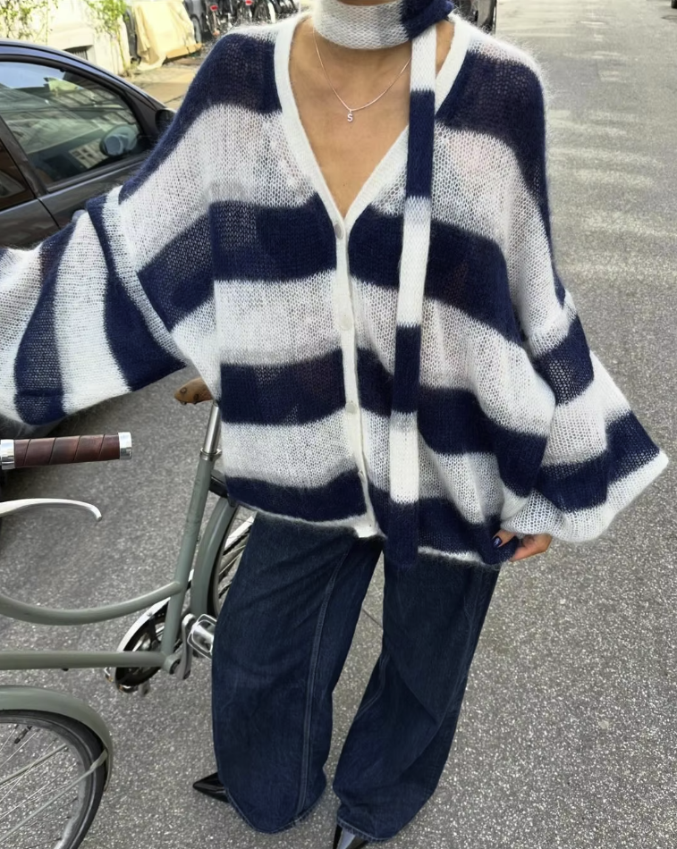 Jana - Cardigan &amp; Scarf Set for Effortless Elegance