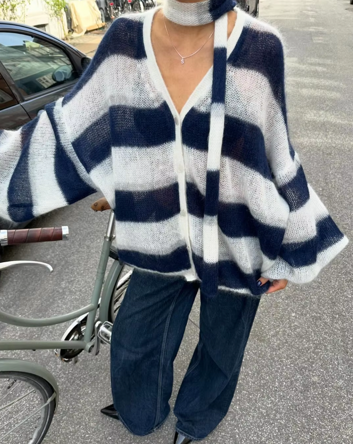 Jana - Cardigan &amp; Scarf Set for Effortless Elegance