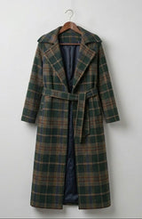 Ivy | Forest Green Check Longline Coat  — Final Edit