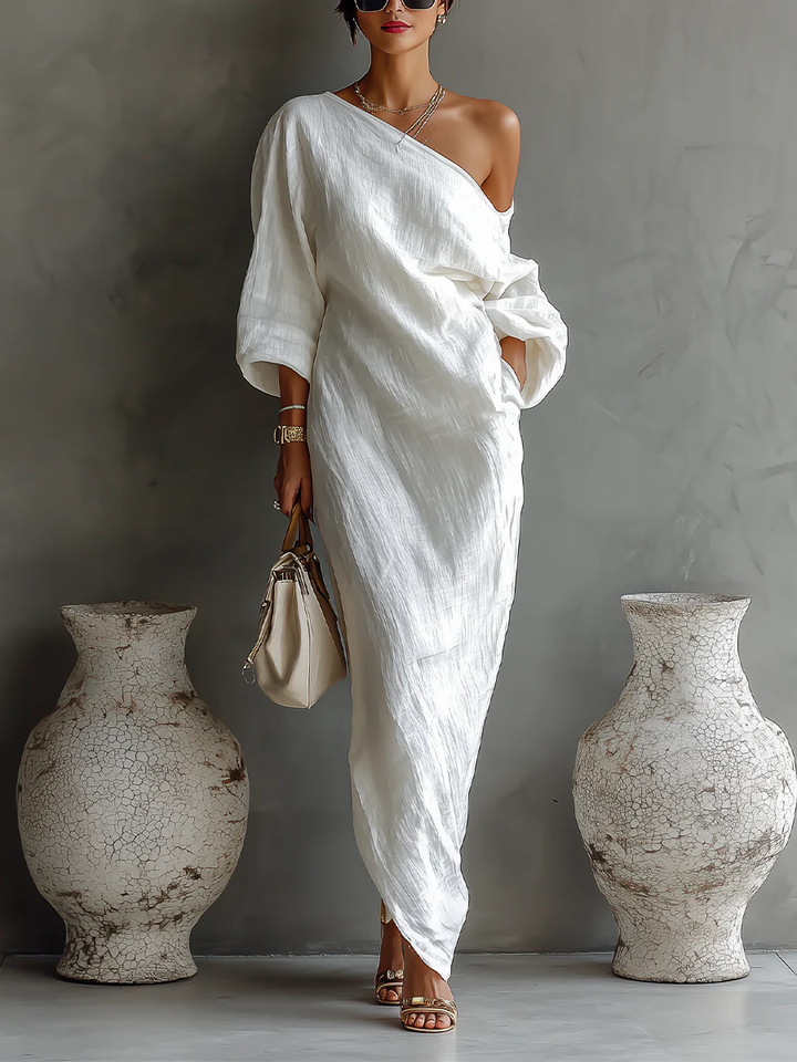 Elise | Elegant Asymmetrical Maxi Dress