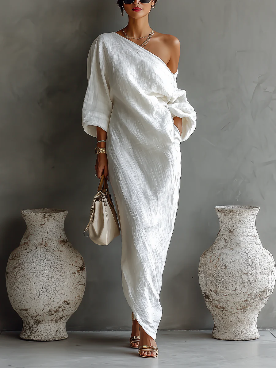 Elise | Elegant Asymmetrical Maxi Dress