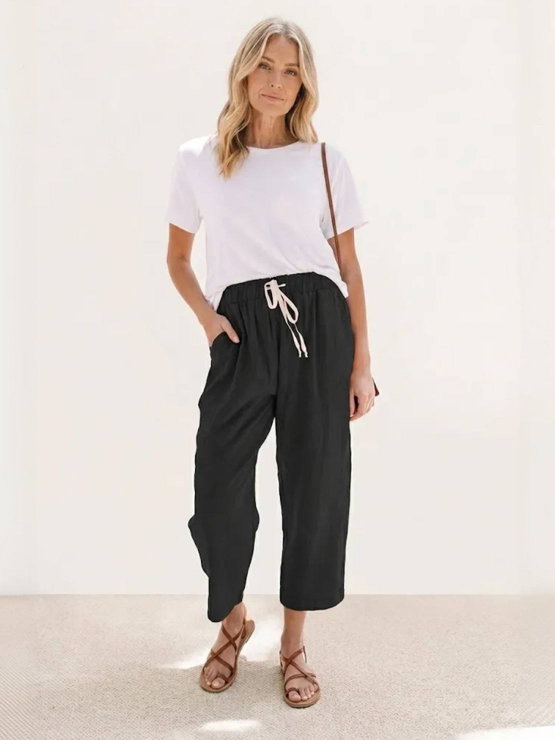 Harper | Women's Casual Drawstring Straight-Leg Casual Pants