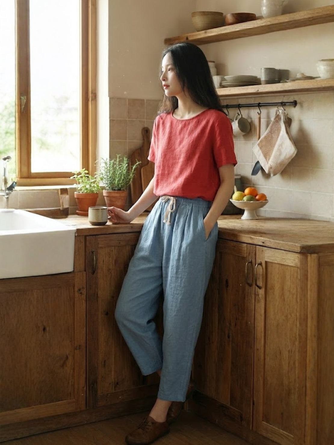 Harper | Women's Casual Drawstring Straight-Leg Casual Pants