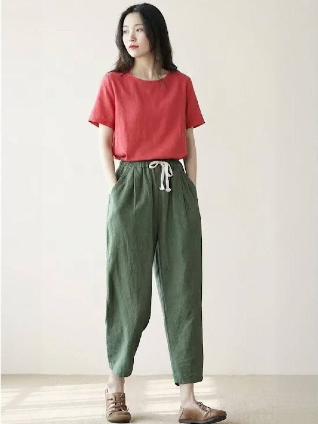 Harper | Women's Casual Drawstring Straight-Leg Casual Pants